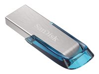 SanDisk Ultra Flair 64GB USB 3.0 Blå Sølv