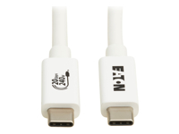 Eaton Tripp Lite Series USB4 20Gbps Cable (M/M) - USB-C, 4K 60 Hz, 240W PD Charging, White, 2 m (6.6 ft.)