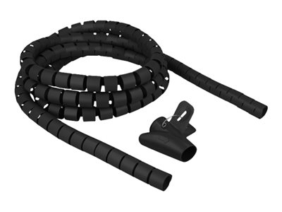 DELOCK Spiralschlauch mit Einziehwerkzeug 2,5m x25mm schwarz