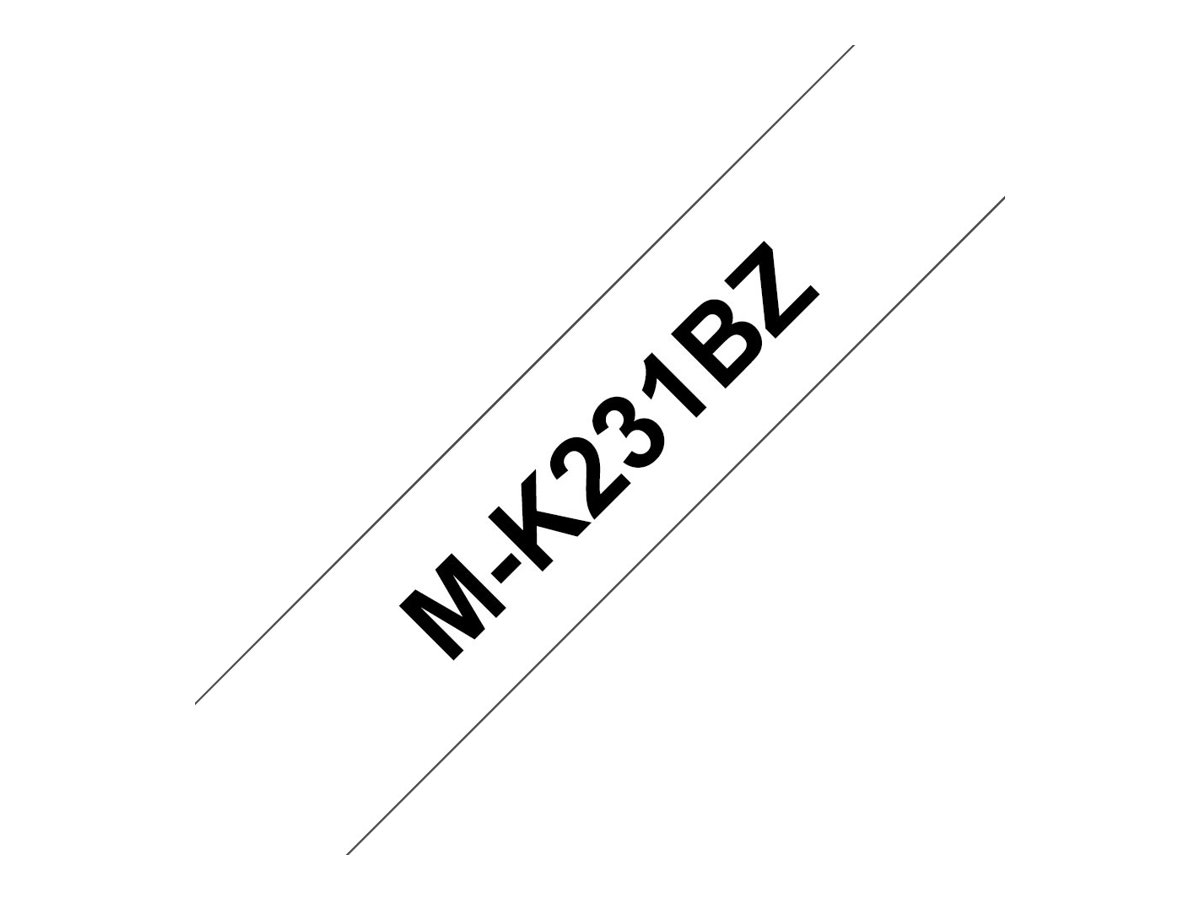 Brother M-K231BZ - label tape - 1 cassette(s) - Roll (1.2 cm x 8 m)