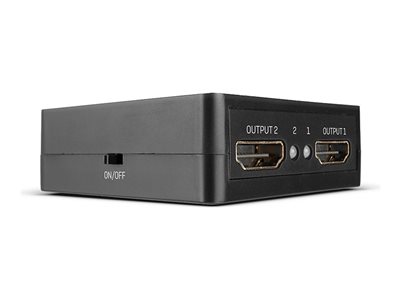Compact 2 port HDMI 18G splitter - video/audio spl