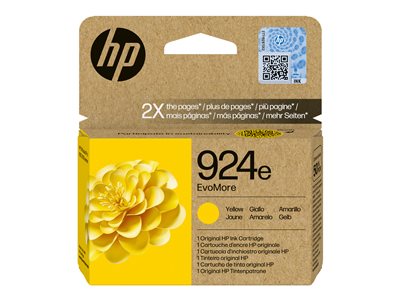 HP 924e EvoMore Yellow Org Ink Cartridge - 4K0U9NE#CE1