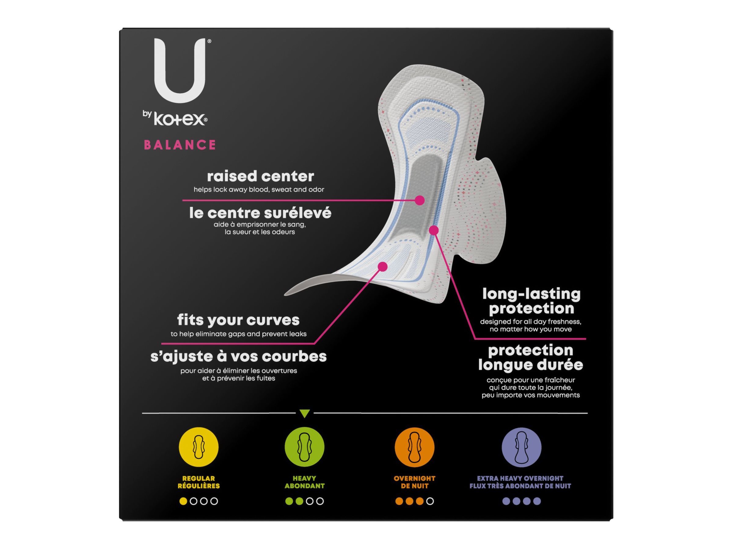 U by Kotex Balance Ultra Thin Sanitary Pad - Heavy - 46 Count