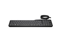 HP 400 - keyboard - compact size, 2-zone layout, 12 programmable keys, low profile key travel, multi-device - UK - black Inpu