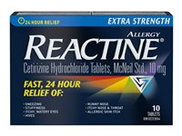 Reactine Allergy Extra Strength Cetirizine Hydrochloride Tablets - 10mg - 10's