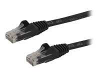 StarTech.com 7ft CAT6 Ethernet Cable, 10 Gigabit Snagless RJ45 650MHz 100W PoE Patch Cord, CAT 6 10GbE UTP Network Cable w/Strain Relief, Black, Fluke Tested/Wiring is UL Certified/TIA - Category 6 - 24AWG (N6PATCH7BK)