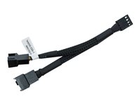 EkWaterBlocks EK-Cable 4 pin PWM (female) - 4 pin PWM (male) Sort 10cm Splitter til blæser