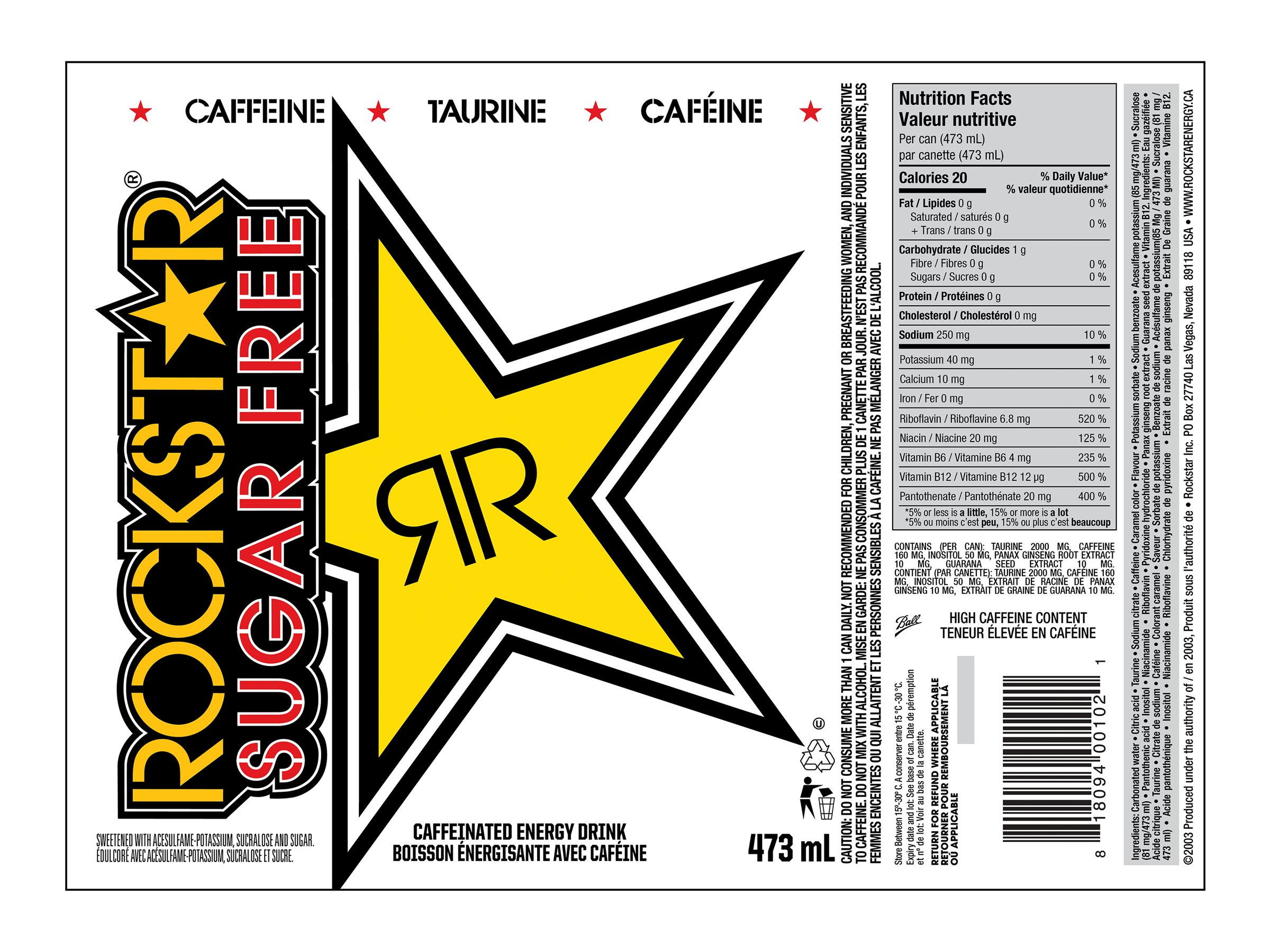 Rockstar Diet Energy Drink - 473ml