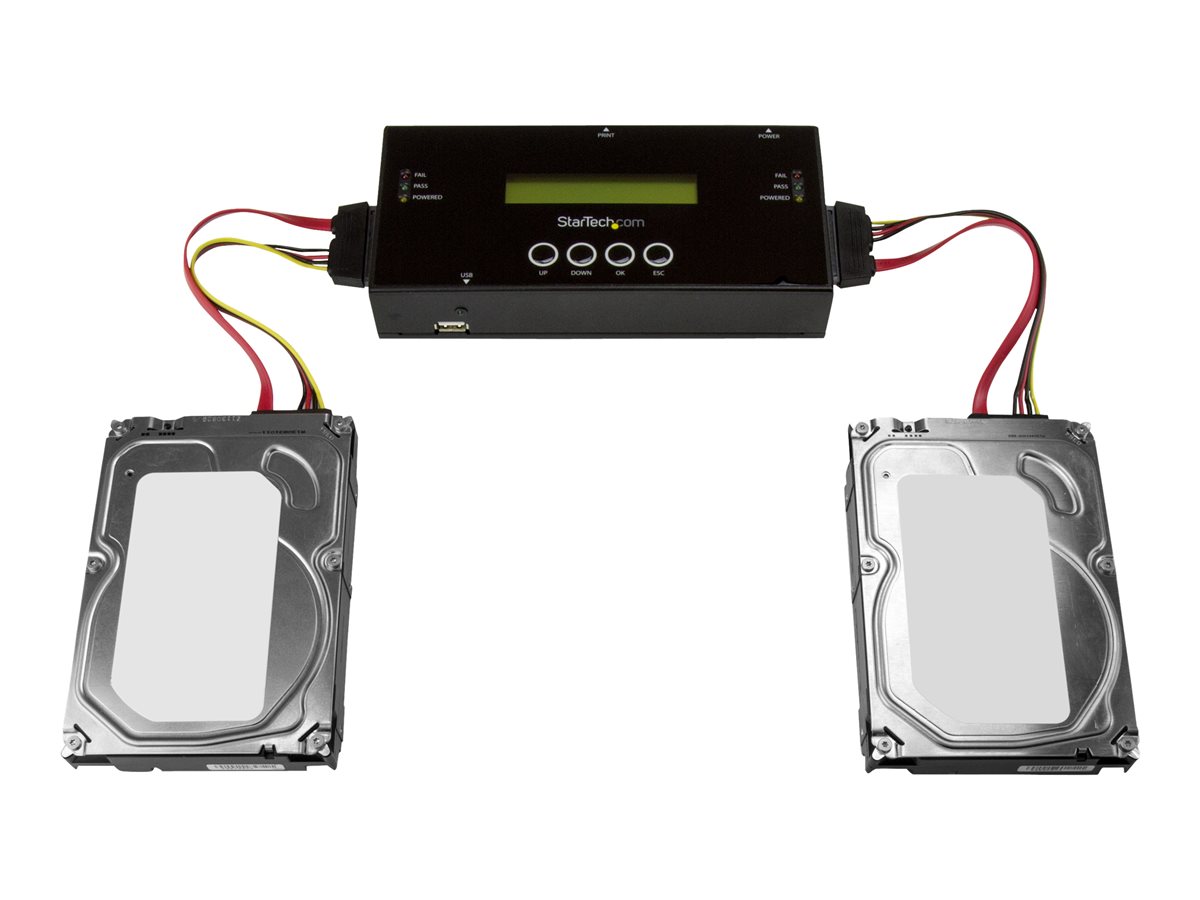 StarTech.com 1:1 Hard Drive Duplicator and Eraser for 2.5"/ 3.5" SATA (I/II/III) & SAS (I/II) HDD SSD - LCD & RS-232 - Cloner & Wiper (SATSASDUPE11) - solid state / hard drive duplicator – foto 5