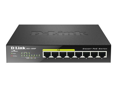 D-LINK DGS-1008P/E, Netzwerk Switch Nicht verwaltet,  (BILD1)