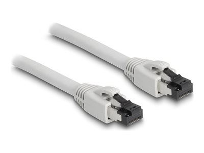 DELOCK RJ45 Netzwerkkabel Cat.8.1S/FTP 10m bis 40Gbps Grau
