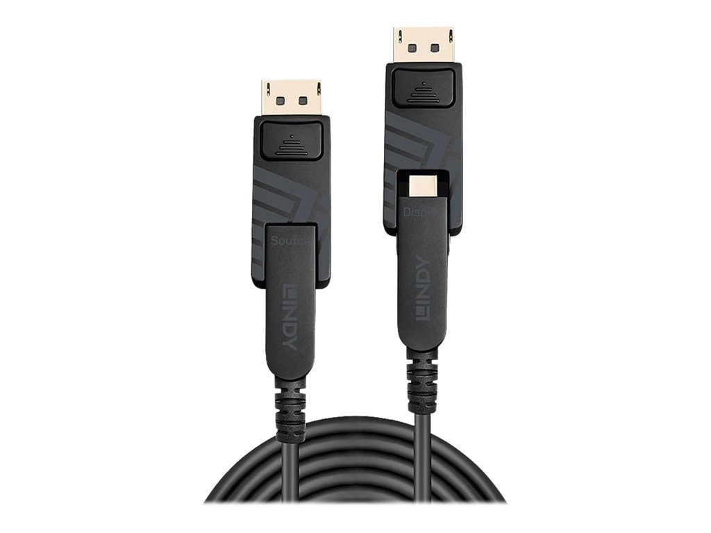 LINDY Fibre Optic Hybrid DP 1.4 70m