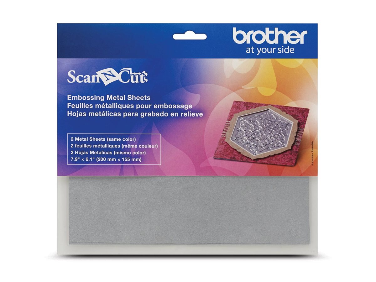 Brother ScanNCut embossing metal sheet 2 pieces 20 x 15.5 cm Product shot Front 79800