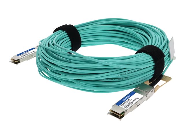 AddOn - Direct attach cable - QSFP28 to QSFP28 - 20 m - fiber optic - Active Optical Cable (AOC)