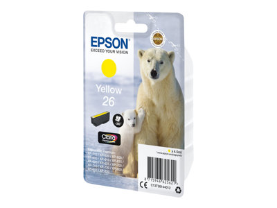 EPSON Tinte Singlepack Yellow 26 - C13T26144012