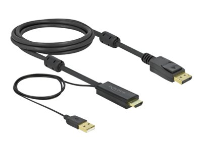 DELOCK HDMI M DisplayPort M 4K cable 2m - 85964