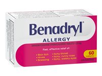 Benadryl Allergy Caplets - 60's