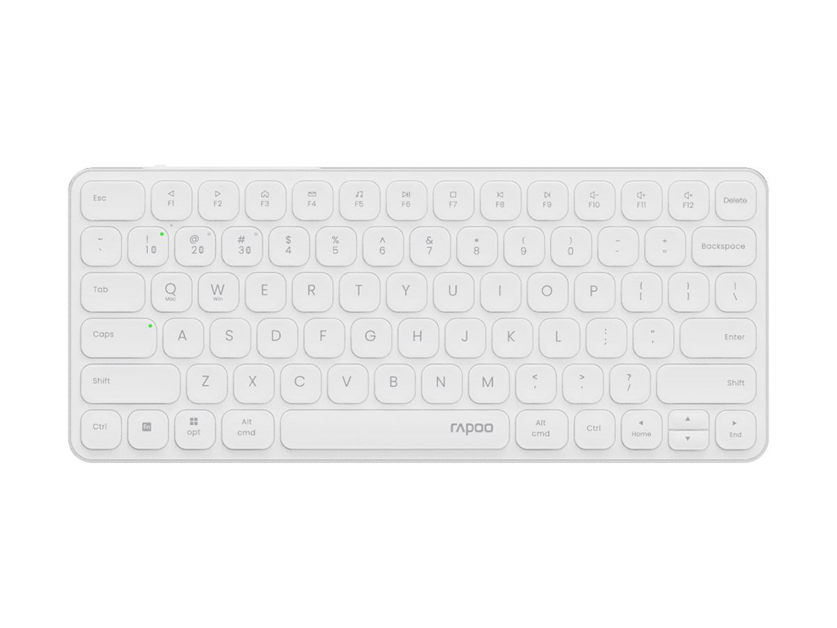 Rapoo E9050L keyboard multi-mode ultra-slim compact white Input Product shot Front 79801