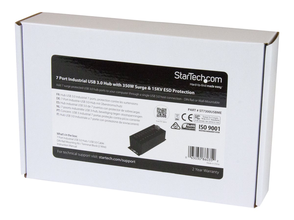 STARTECH 7 Port Industrial USB 3.0 Hub - Metal – foto 4
