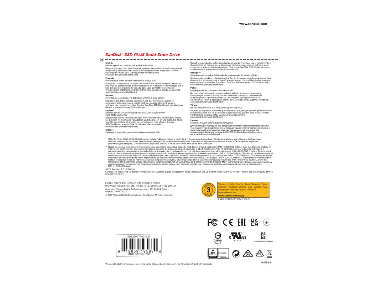 SanDisk SSD PLUS - SSD - 1 TB - SATA 6Gb/s – foto 6