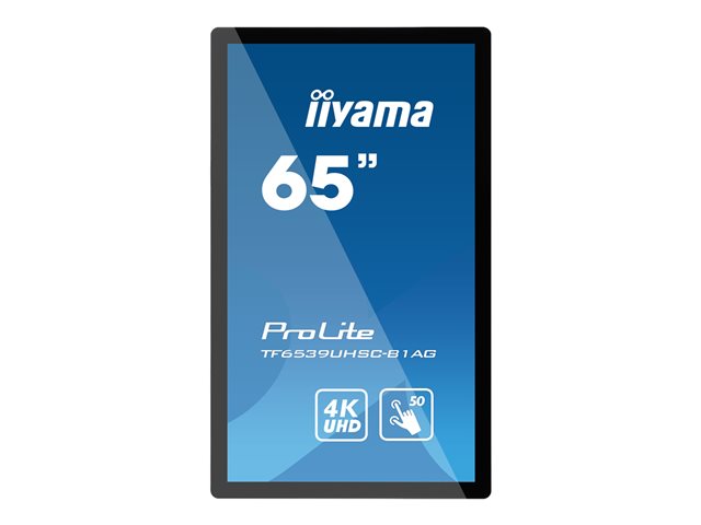 Iiyama Prolite Tf6539uhsc B1ag 65 Led Backlit Lcd Display 4k For Digital Signage Interactive Communication