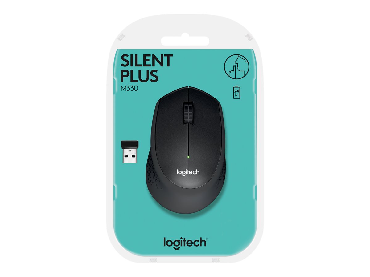 LOGI M330 Silent Plus Black - 2.4GHZ