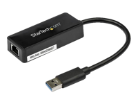StarTech.com Adaptateur réseau USB 3.0 vers Gigabit Ethernet avec port USB intégré - Carte réseau GbE USB vers RJ45 - Noir