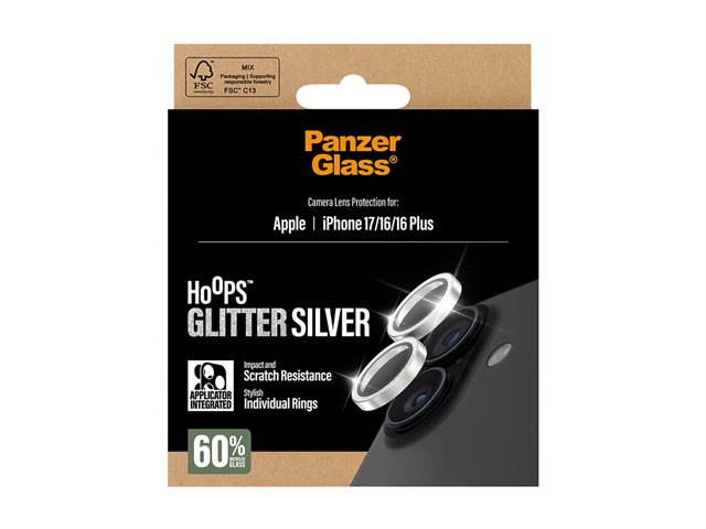 PanzerGlass Hoops Apple iPhone 17/16/16 Plus třpytivě stříbrné – foto 5