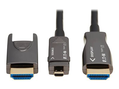 Eaton Tripp Lite Series 8K HDMI Fiber Active Optical Cable (AOC)- 8K UHD @ 60Hz, HDR, Detachable Connector, M/M, Black, 10m