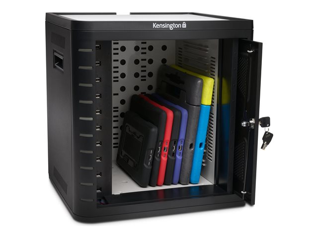 Kensington Charge Sync Cabinet Universal Tablet Cabinet Unit For 10 Tablets Black