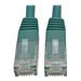 Tripp Lite 15ft Cat6 Gigabit Molded Patch Cable RJ45 M/M 550MHz 24AWG Green 15