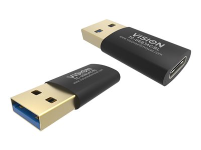 USB 3.0 A to USB C adaptor - plugs into full-sized