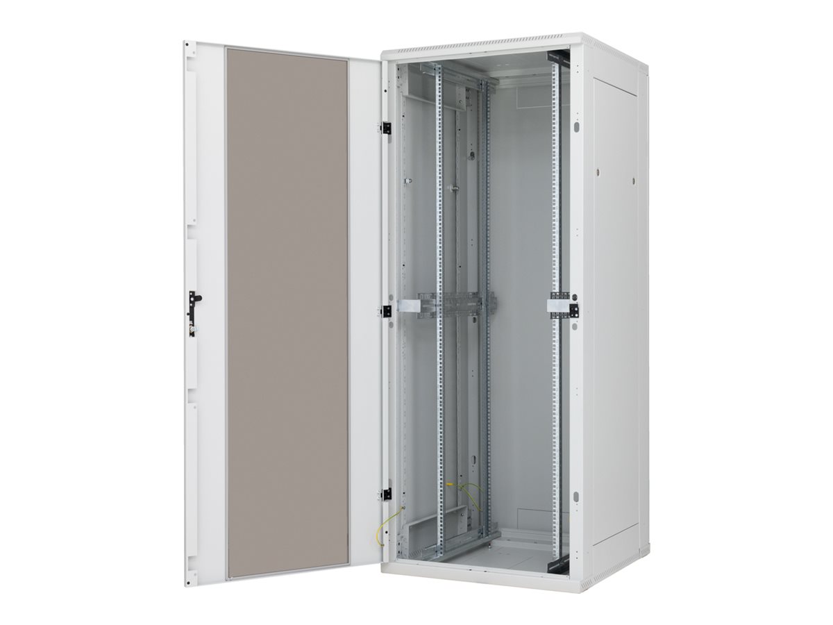 Triton RZA Netzwerkschrank 42HE 800x800 mm, Front-Sichttür, Rückwand, zerlegbar, Lichtgrau