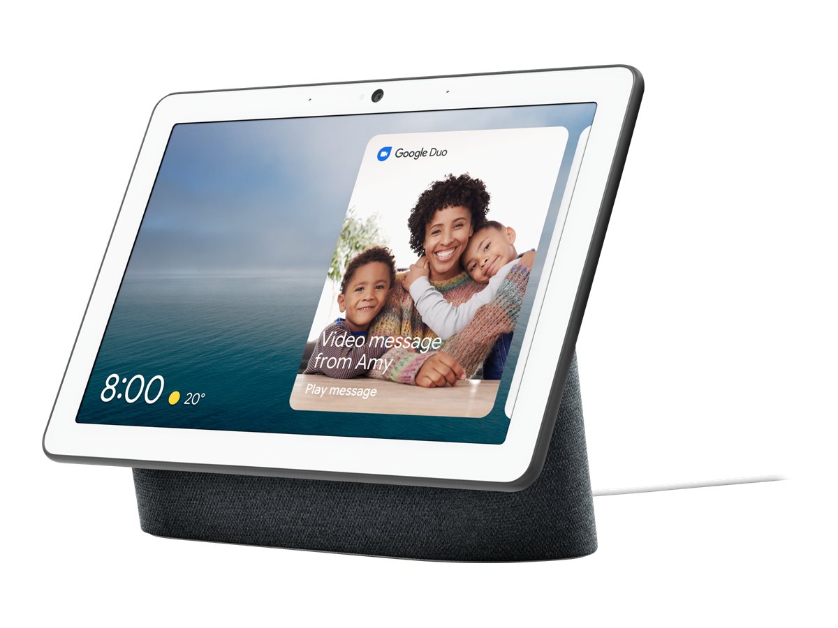 Google Nest Hub Max Voice Assistant Display - 10 Inch - Charcoal