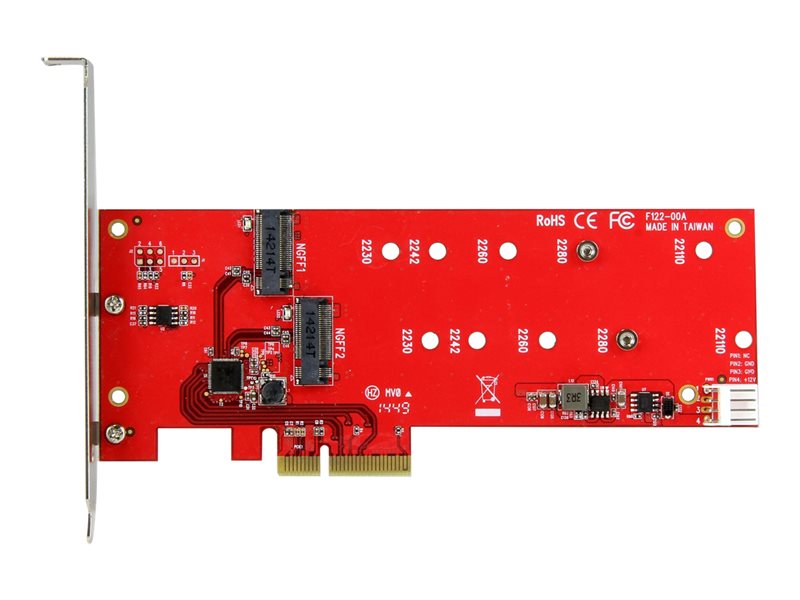 Carte Adaptateur SSD vers PCIE, 4 Ports M.2 NVMe SSD vers PCIE X16 M Key  Carte D'extension de Lecteur de Convertisseur de Disque Dur avec 4 Cartes