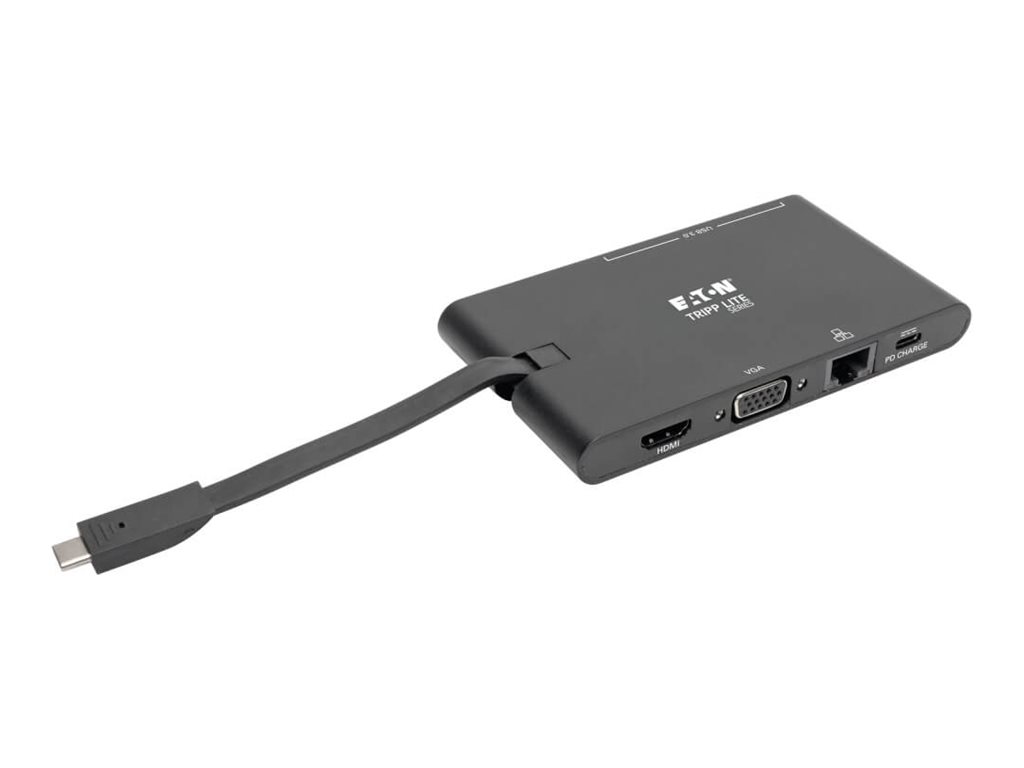 Eaton Tripp Lite Series Usb C Laptop Docking Station Hdmi Vga Gbe 4k 30 Hz Thunderbolt 3 Usb A Usb C Pd Charging 30 Black Docking Station Usb C 31 Thunderbolt 3 Vga Hdmi 1gbe