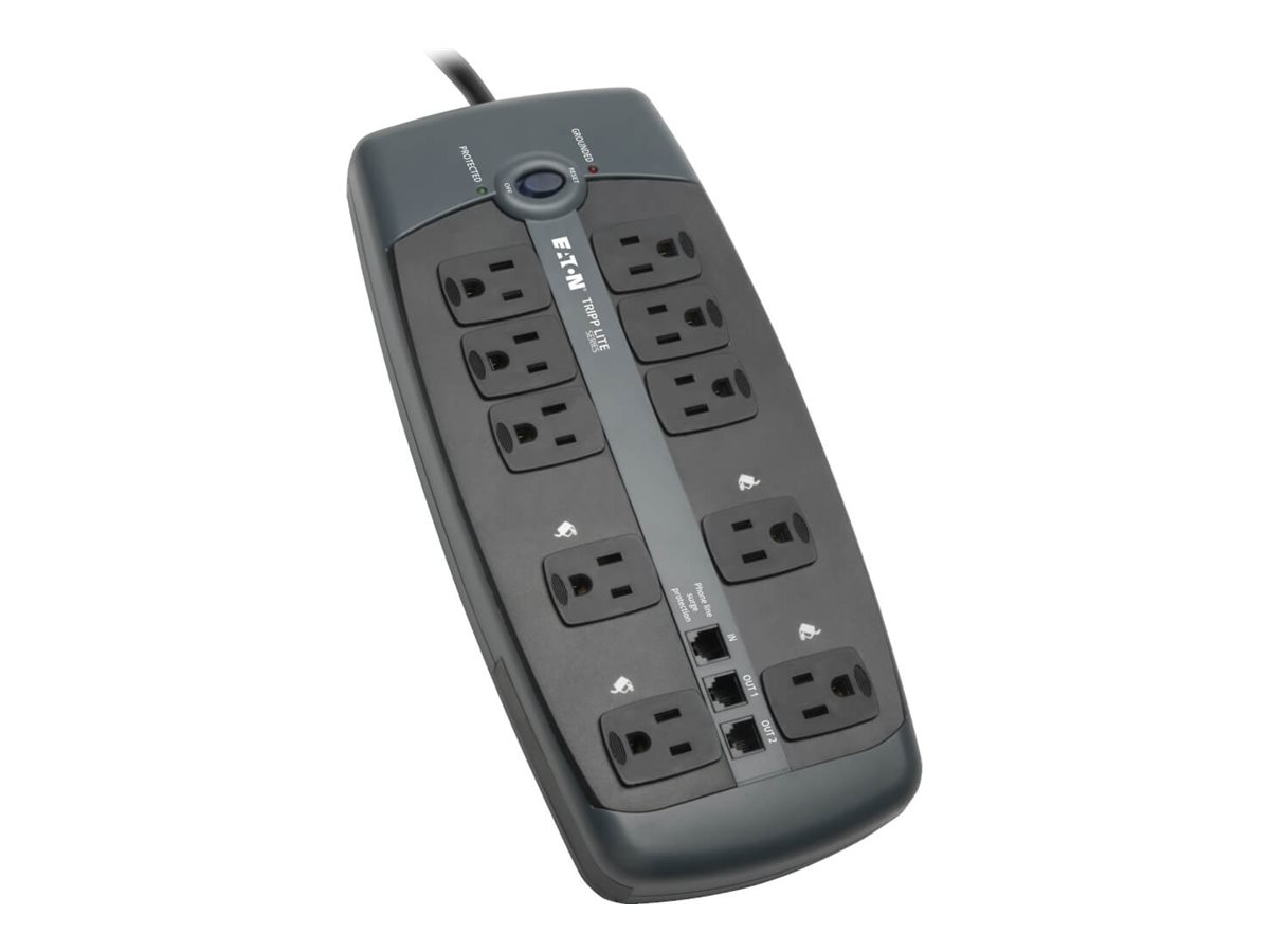 Tripp Lite Surge Protector 120V 10 Outlet RJ11 8' Cord 2395 Joule