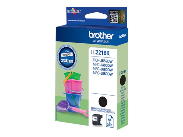 LC221BK ink black 260 page DCPJ562DW – foto 2