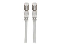 Intellinet Network Patch Cable, Cat6A, 2m, Grey, Copper, S/FTP, LSOH / LSZH, PVC, RJ45, Gold Plated Contacts, Snagless, Boote