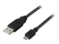 DELTACO USB-kabel 1m Sort
