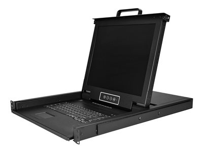 StarTech.com 8 Port Rackmount KVM Console with 6ft Cables, Integrated KVM Switch with 17" LCD Monitor, Fully Featured 1U LCD KVM Drawer- OSD KVM, Durable 50,000 MTBF, USB + VGA Support