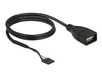 DeLOCK USB 2.0 USB-kabel 15cm Sort