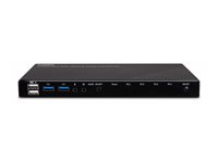 Lindy - KVM / audio / USB switch - HDMI 4K60, USB 3.0 - 4 ports
