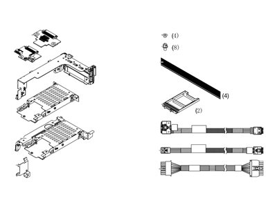 Lenovo - 7mm SATA/NVMe 2-Bay SFF RAID Enablement Kit