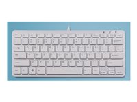 Ergo Compact - Tastatur - USB - QWERTY - hvid, søl