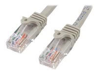 Startech Cat5e Ethernet Cable - 7 ft - Gray- Patch Cable - Snagless Cat5e Cable - Short Network Cable - Ethernet Cord - Cat 5e Cable - 7ft