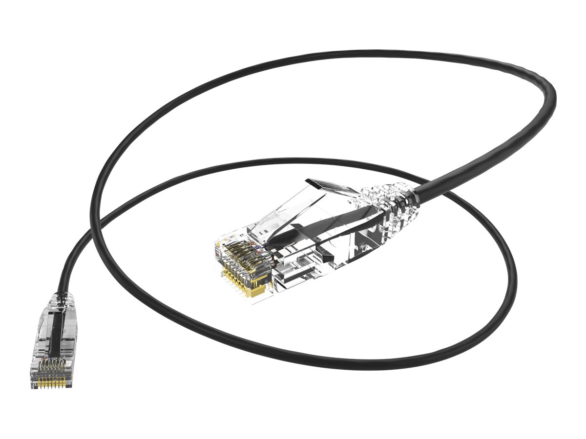 Unirise Clearfit Slim patch cable - 1.82 m - black