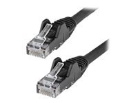 StarTech.com 15ft (4.6m) LSZH CAT6 Ethernet Cable, 10 Gigabit Snagless RJ45 100W PoE Patch Cord CAT 6 10GbE UTP Network Cable w/Strain Relief, Black/Fluke Tested/ETL/Low Smoke Zero Halogen - Category 6, 24AWG (N6LPATCH15BK)