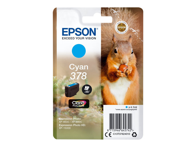 Image of Epson 378 - cyan - original - ink cartridge
