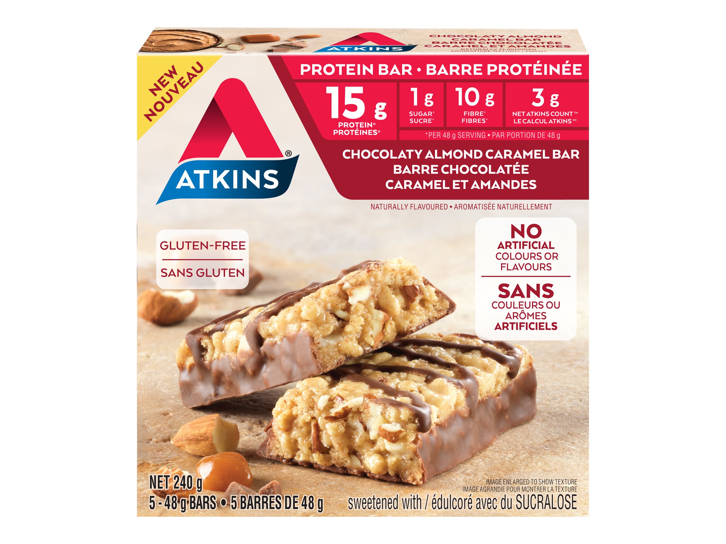 ATKINS PROTEIN BAR CRML/ALMD 5X48G